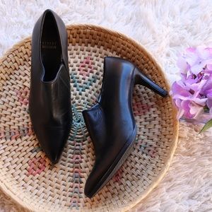 Stuart Weitzman Black Leather Ankle Boots